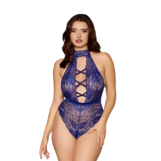 Crisscross Lace Bodysuit w/ Plunge
