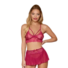 Lace Bralette w/ Matching Mini Skirt